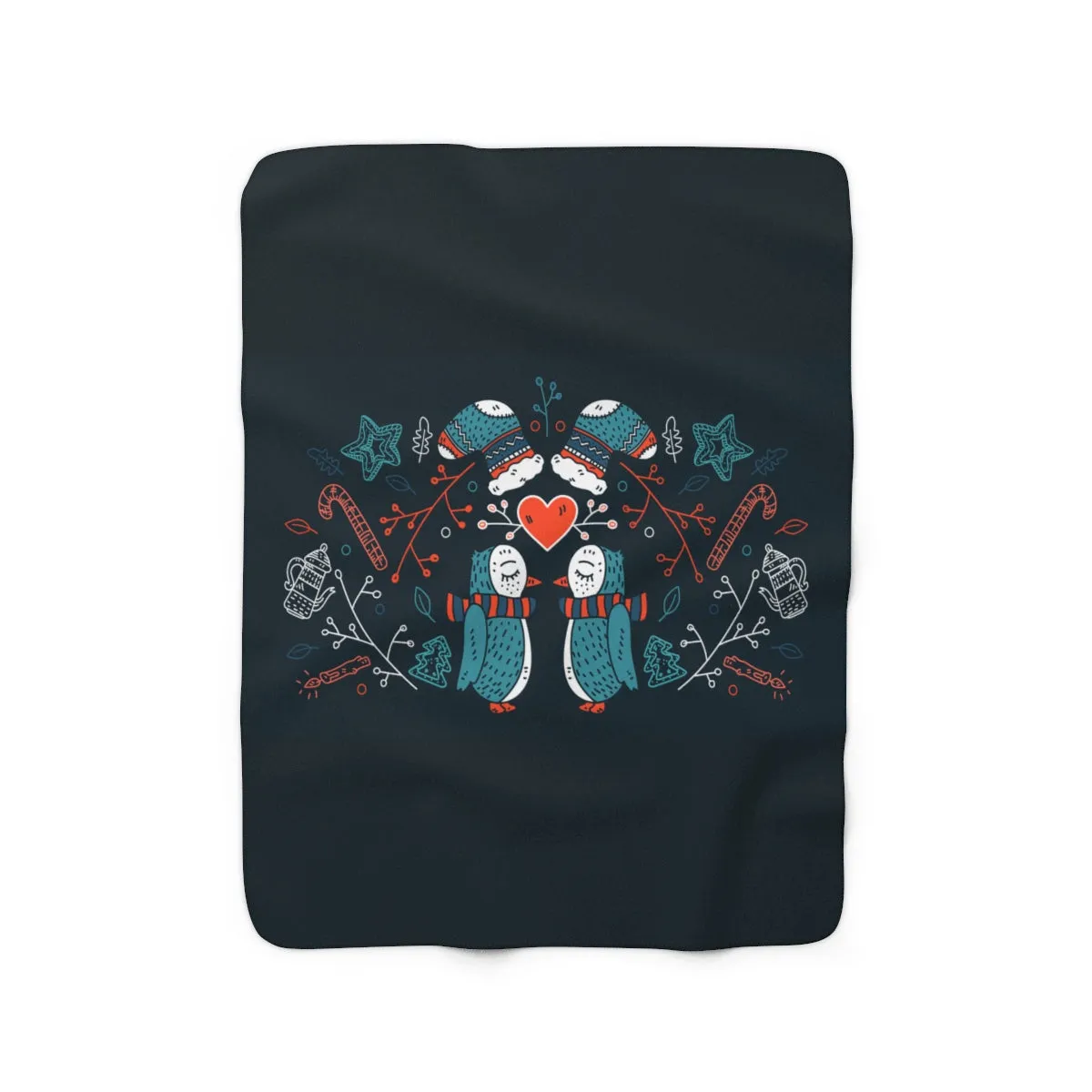 WINTER PENGUINS <br>sherpa fleece <br>blanket