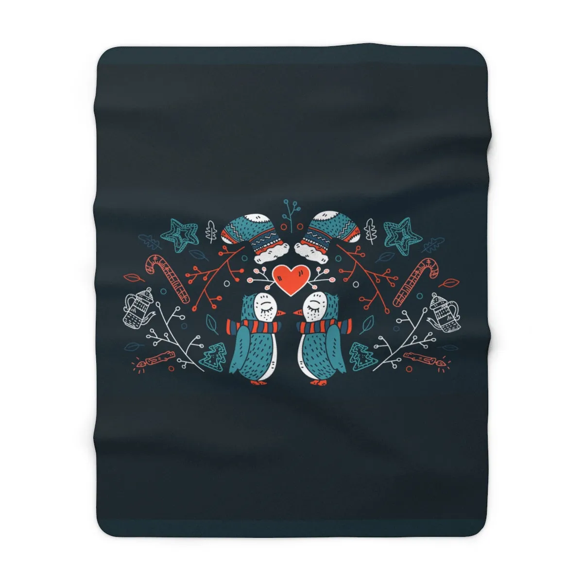 WINTER PENGUINS <br>sherpa fleece <br>blanket
