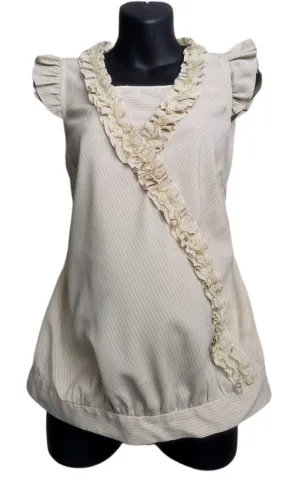 WOMENS SIZE MEDIUM - MATERNITY Dress Top, Ruffled EUC B1