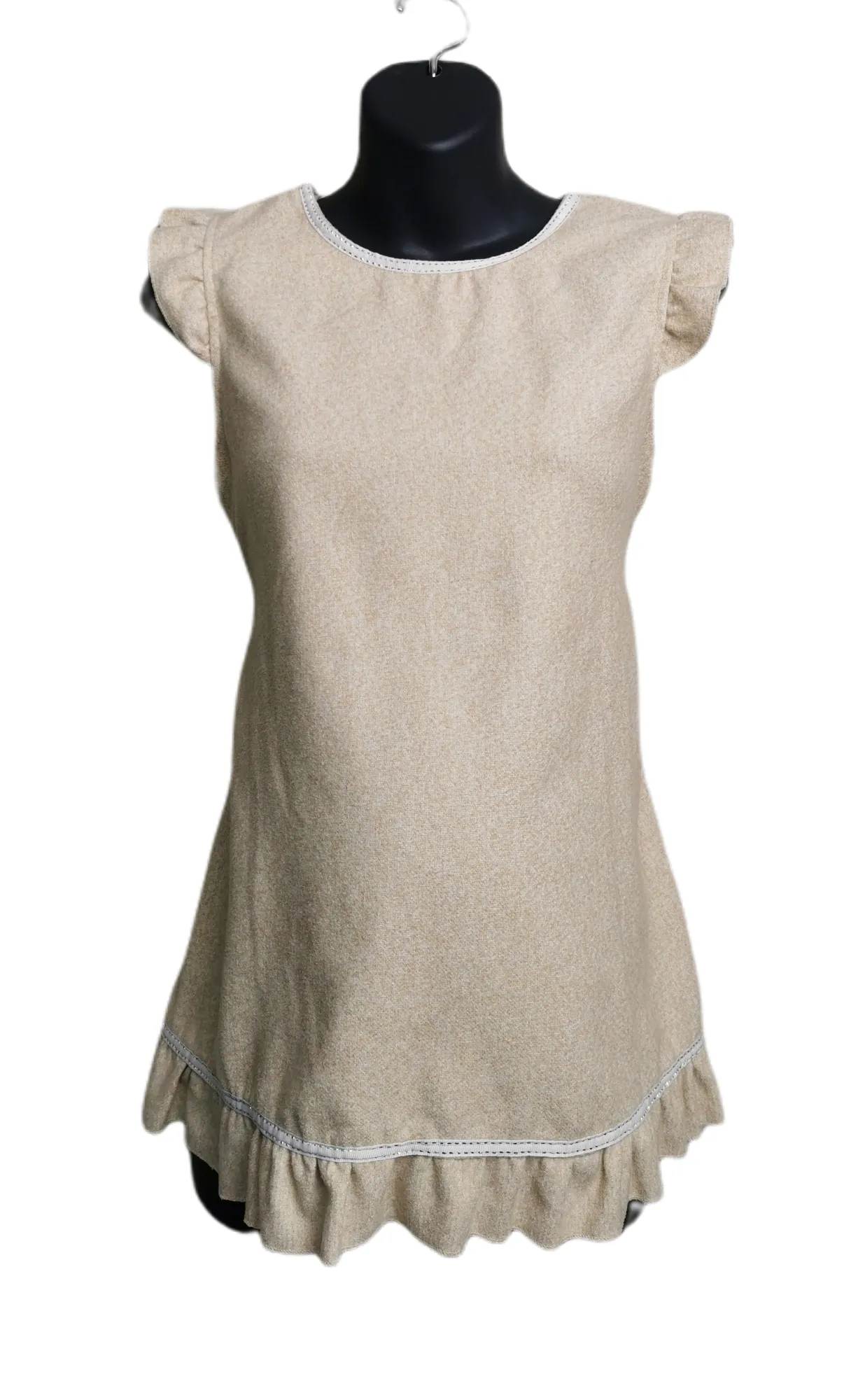 WOMENS SIZE SMALL / MEDIUM - Maternity Dress Top (Wool blend) Ruffled EUC B1