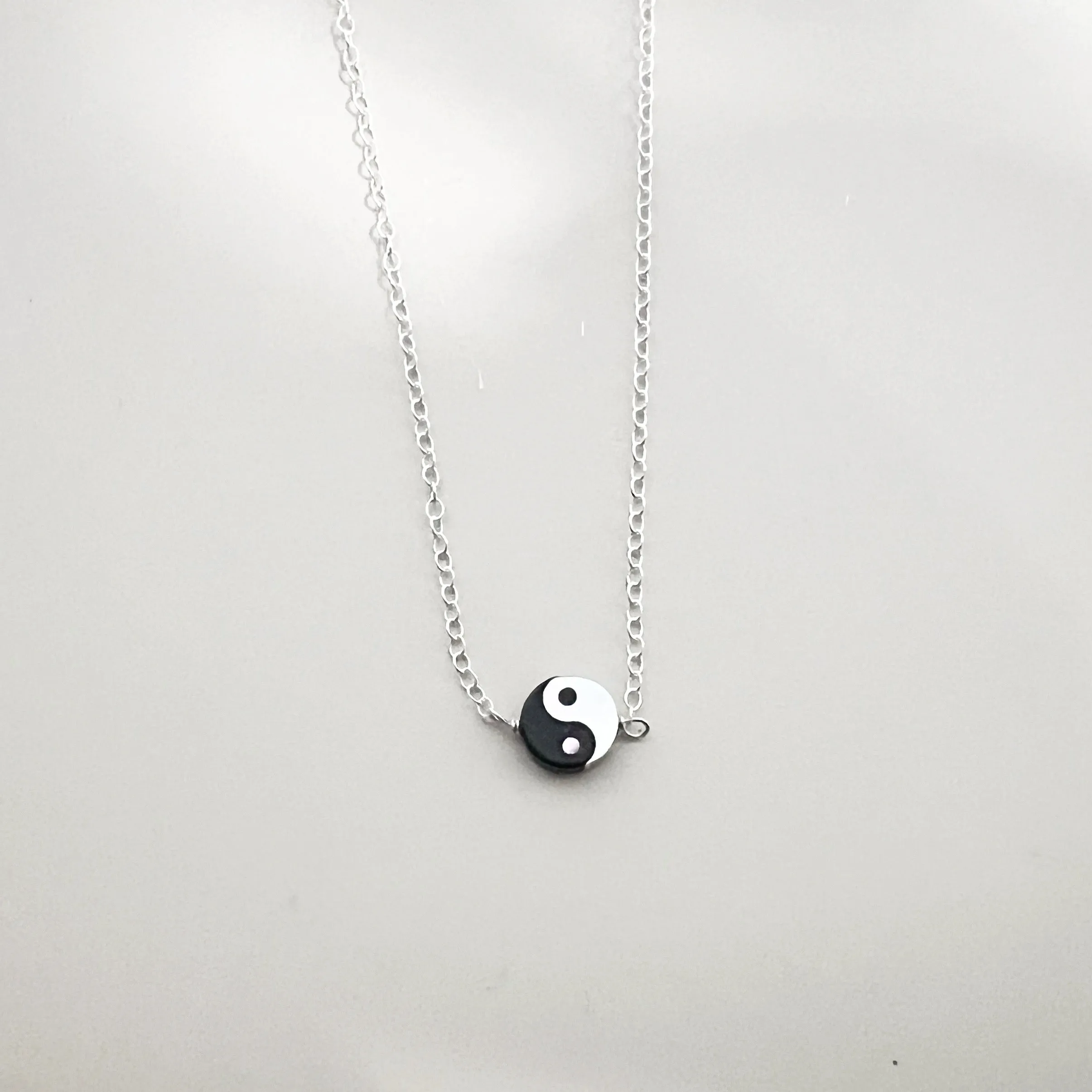 Yin Yang  Peace Sign Layering Necklace - Choose Your Metal