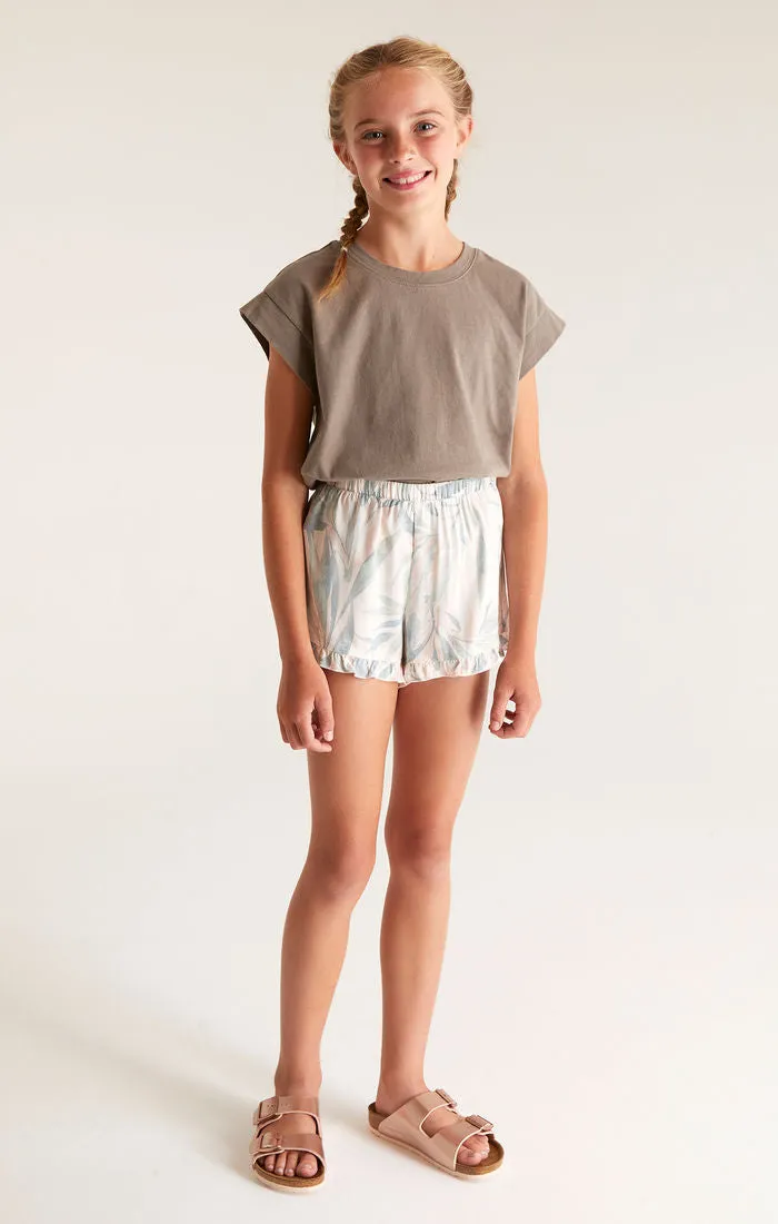 Z Supply Girls Getaway Oasis Short - Moss Grey